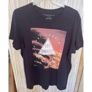 Extra-Large Aeropostale California LA Graphic T-Shirt -Black, Short Sleeve